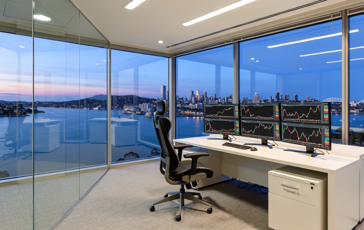 Modern Australian financial office environment